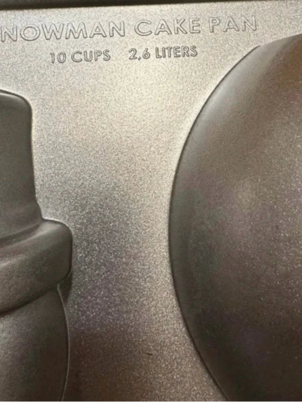 Nordic Ware Silver Snowman Holiday Cake Pan